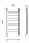 Полотенцесушитель водяной Aquanerzh лесенка прямая-групповая 100x40 - 2 изображение