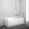 Шторка на ванну Ravak VS2 105 сатин+ прозрачное стекло, серый - 2 изображение