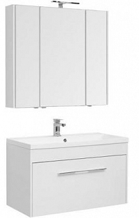 Комплект мебели для ванной Aquanet Августа 100 белый