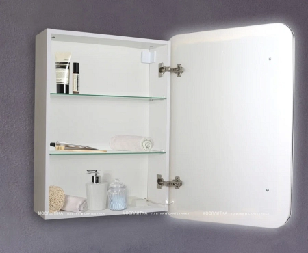 Зеркальный шкаф Creto Zoe 60х80 с LED подсветкой 16-602800Z - 5 изображение
