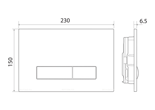 Комплект подвесной безободковый унитаз BelBagno Loto BB070CHR/SC с микролифтом + система инсталляции BelBagno BB002-80 с кнопкой смыва BB018-GV-BIANCO - 8 изображение
