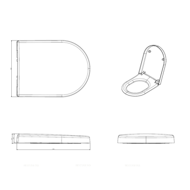 Крышка-сиденье Cersanit Granta S-DS-GRA-DL-t для унитаза с микролифтом, белый - 2 изображение