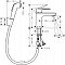 Смеситель Hansgrohe Vernis Blend для раковины с гигиеническим душем 71215000 хром - 2 изображение