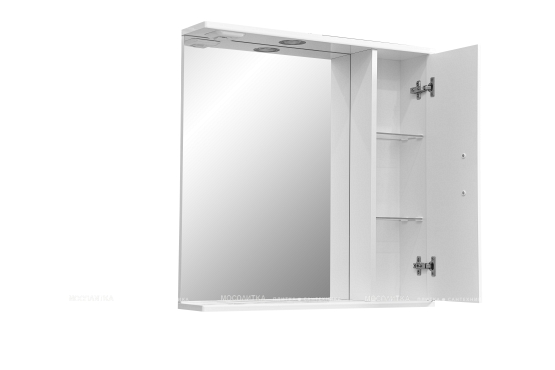 Зеркальный шкаф Stella Polar Концепт 70/C SP-00000127 70 см с подсветкой, правый, белый - 3 изображение