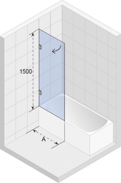 Шторка на ванну Riho Scandic Mistral M107-100 R, GX0107202 - 2 изображение