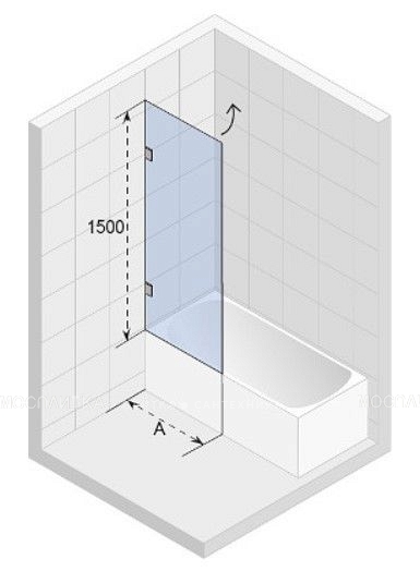 Шторка на ванну Riho Scandic S108, 95 см - изображение 3