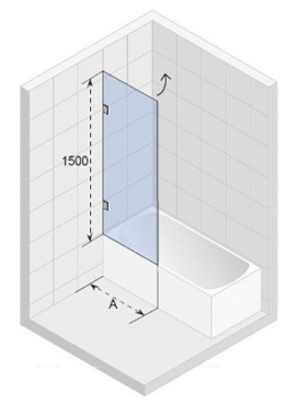 Шторка на ванну Riho Scandic S108, 95 см - 3 изображение