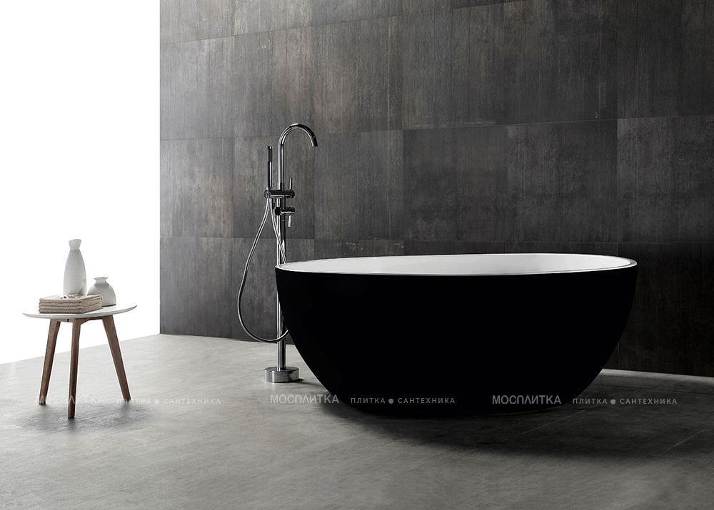 Акриловая ванна 150х150 см Abber AB9279MB матовый черный - изображение 2
