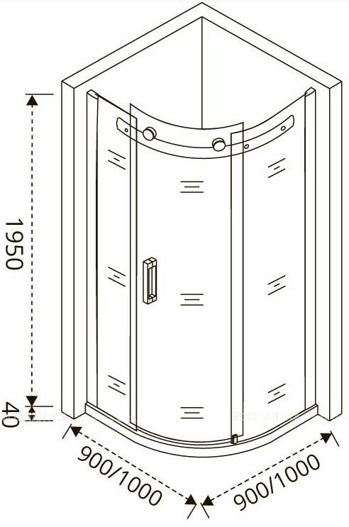 Душевой уголок GOOD DOOR Altair R-90-C-CH - изображение 3