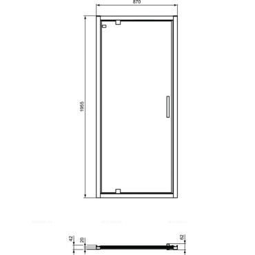 Распашная дверь в нишу 90 см Ideal Standard CONNECT 2 PV Pivot K9270V3 - 2 изображение