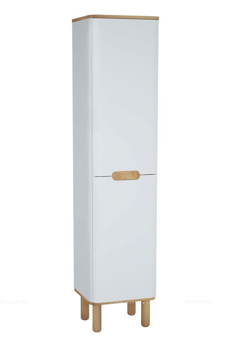 Шкаф-пенал VitrA Sentо 40 L с бельевой корзиной белый матовый - изображение 2