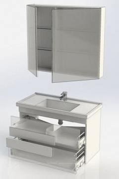 Комплект мебели для ванной Aquanet Мадейра 100 дуб кантри - 11 изображение