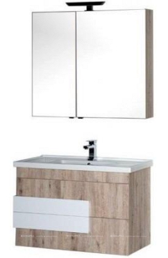 Комплект мебели для ванной Aquanet Мадейра 100 дуб кантри - 3 изображение