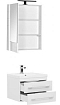 Комплект мебели для ванной Aquanet Нота 58 белый зеркало камерино - изображение 3