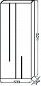 Шкаф-пенал Jacob Delafon Nouvelle Vague 60 см EB3046-442 серый антрацит глянцевый - 2 изображение