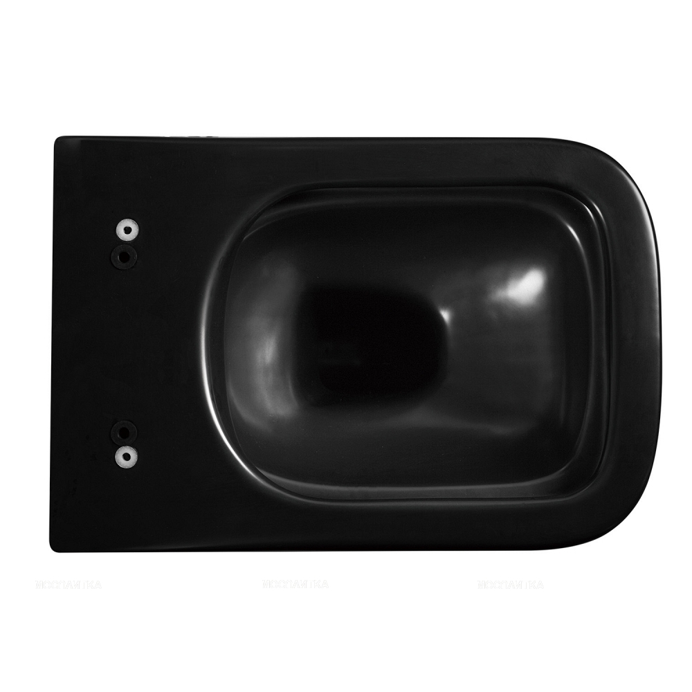 Унитаз подвесной безободковый Abber Rechteck AC1200MB с крышкой-сиденьем микролифт, матовый черный - изображение 8