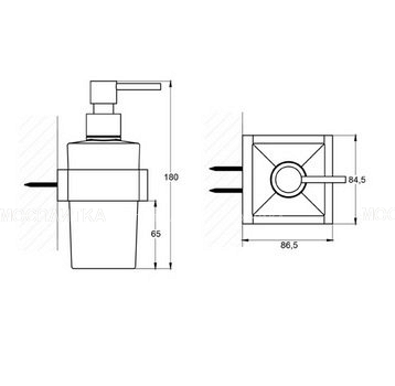 Дозатор для жидкого мыла Steinberg Serie 460 8002, стекло черное сатин - изображение 2