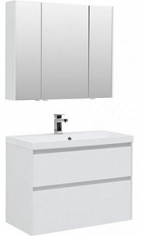 Комплект мебели для ванной Aquanet Гласс 90 белый