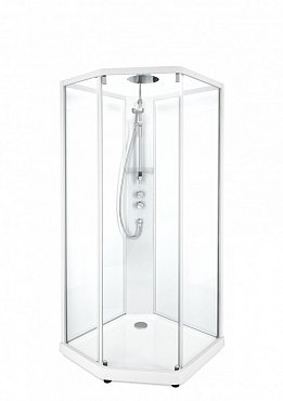 Душевая кабина IDO Showerama 10-5 Comfort 90x90 см стекло прозрачное профиль белый