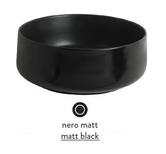 Раковина ArtCeram Cognac Countertop COL003 17; 00 накладная черная матовая 55х35х15 см - 2 изображение