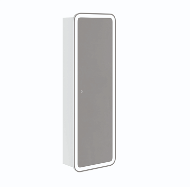 Шкаф-пенал зеркальный Corozo Кадиллак 45 см SD-00001322 белый c подсветкой