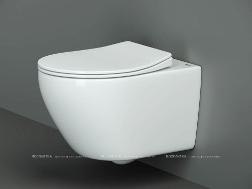 Комплект подвесной безободковый унитаз Ceramica Nova Pearl с крышкой-сиденьем CN8001 + инсталляция для унитазов Bocchi 8010-1000 - 3 изображение
