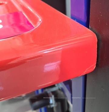 Раковина Taormina Pro накл, 57х43, 1 отв. смес, красная - 4 изображение