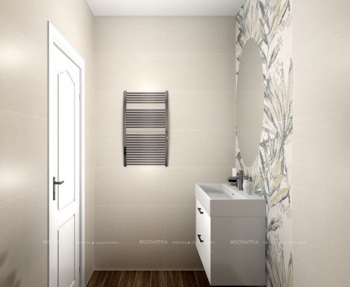 Дизайн Ванная в стиле Современный в бежевом цвете №12302 - 6 изображение