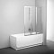 Шторка на ванну Ravak VS3 130 сатин+ прозрачное стекло, серый - изображение 2