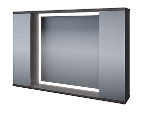 Зеркальный шкаф Stella Polar Дэрри 100 см SP-00001039 цемент