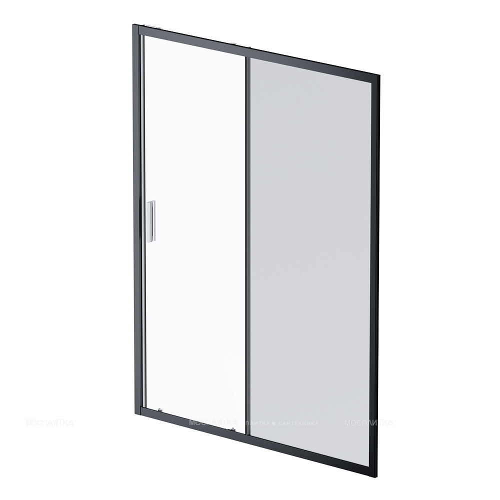 Душевая дверь Am.Pm Gem 150 см W90G-150-1-195BG стекло прозрачное / тонированное, профиль черный - изображение 6