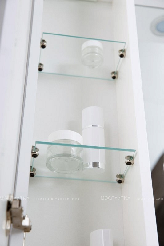 Зеркальный шкаф BelBagno Marino 90 х 75 см, с LED-подсветкой, Bianco Lucido - белый глянец - изображение 6