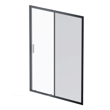 Душевая дверь Am.Pm Gem 150 см W90G-150-1-195BG стекло прозрачное / тонированное, профиль черный - 6 изображение