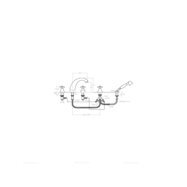 Смеситель для ванны с душем Ramon Soler Gaudi 3132CG хром глянец - 2 изображение