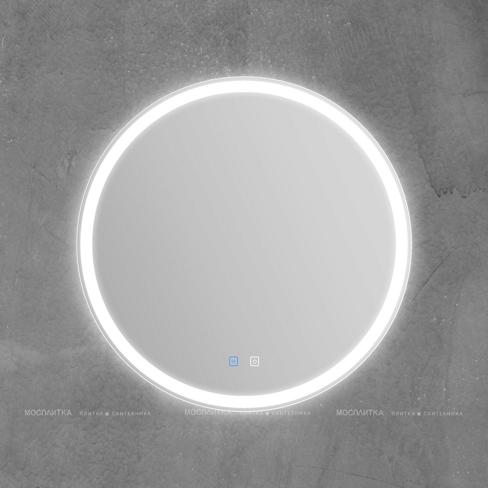 Зеркало BelBagno 70 см SPC-RNG-700-LED-TCH-SND с подсветкой, голосовым управлением и подогревом - изображение 3