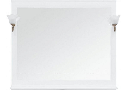 Зеркало Aquanet Валенса New 120 белое - 3 изображение