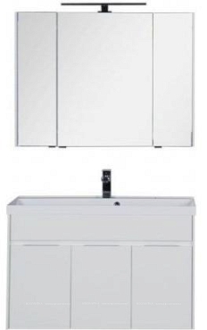 Комплект мебели для ванной Aquanet Латина 100 белый - 2 изображение