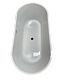 Акриловая ванна Ceruttispa Chika отдельностоящая 170x80 со сливом-переливом CT8558 - 4 изображение