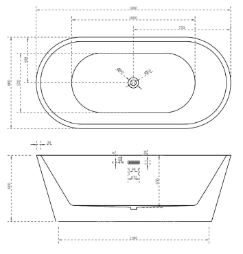 Акриловая ванна Abber 150x80 см AB9203-1.5 - 5 изображение