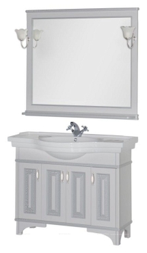 Зеркало Aquanet Валенса 110 белый краколет/серебро - 2 изображение