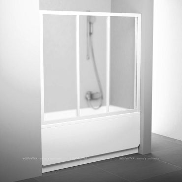 Шторка на ванну Ravak AVDP3-170+ Гpапе, белый - 2 изображение
