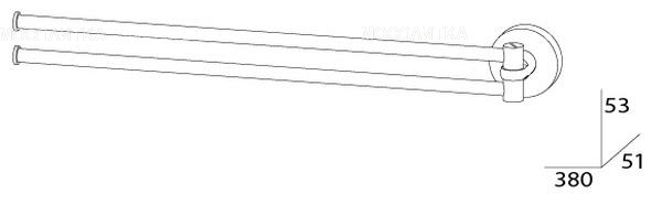 Полотенцедержатель поворотный Artwelle Harmonie, HAR 024 тройной, 40 см - изображение 2