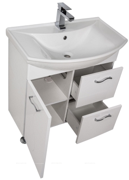 Комплект мебели для ванной Aquanet Моника 75 белый раковина Стиль - 7 изображение