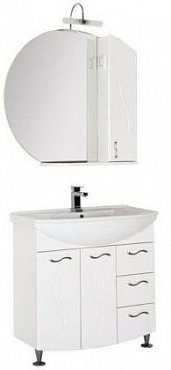 Комплект мебели для ванной Aquanet Моника 85 белый раковина Стиль