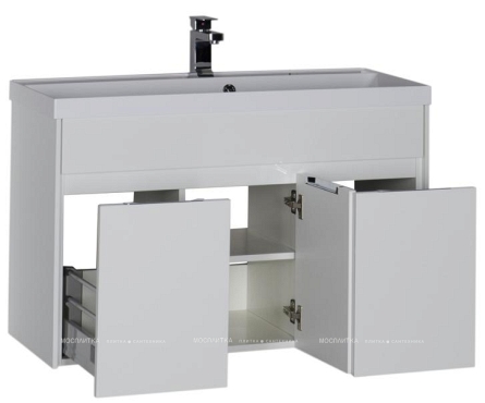 Комплект мебели для ванной Aquanet Латина 100 белый - 10 изображение