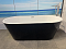 Акриловая ванна Ceruttispa Chika Nero 170х80 см GM8023 W/B черно-белая