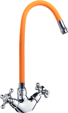 Смеситель для кухонной мойки РМС SL65OR-016F eco оранжевый