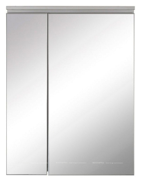 Зеркальный шкаф De Aqua Алюминиум 70 серебро - 2 изображение