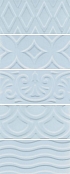 Керамическая плитка Kerama Marazzi Плитка Авеллино голубой структура mix 7,4х15 