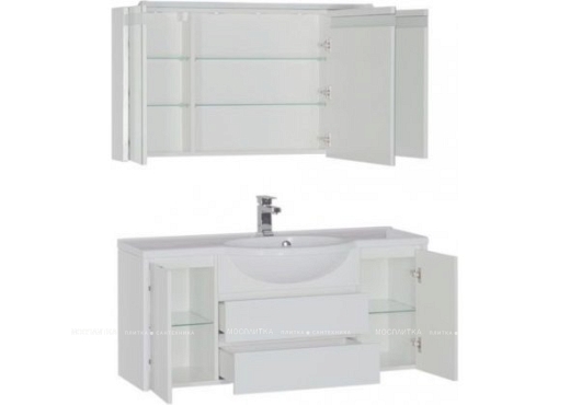 Комплект мебели для ванной Aquanet Лайн 120 - 3 изображение